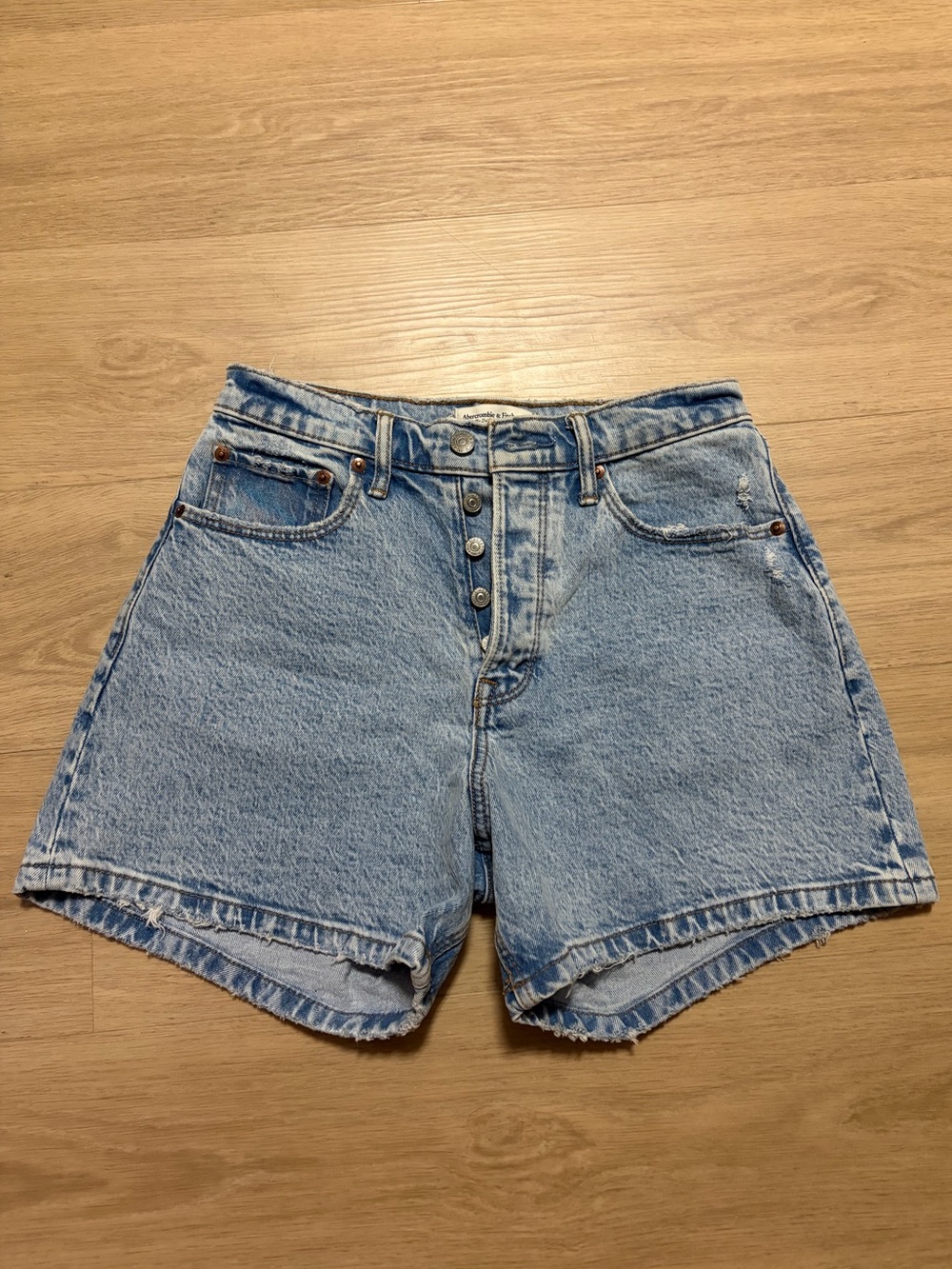 Abercrombie & Fitch Curve Love The Dad Short High Rise Size 26/2 Y2K 99% Cotton